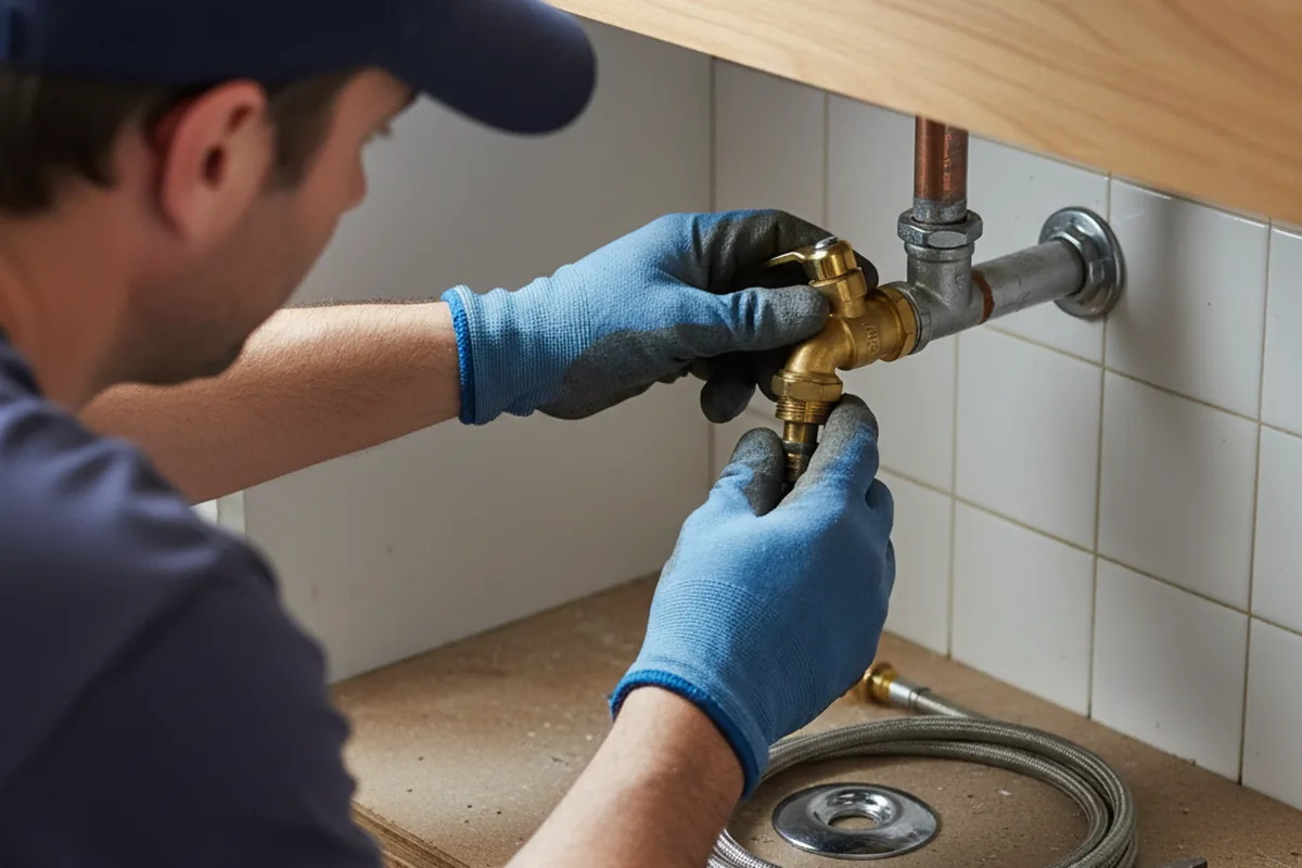 Shutoff valve and fitting work during Faucet and Fixture Repair in Hanahan